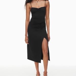 New Without Tags! Wilfred Black Midi Dress with Slit